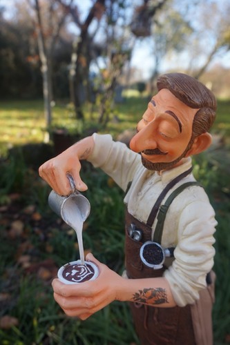 Figurine cafetier bar barista - ,
